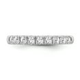 thumbnail image 1 of Araiya Fine Jewelry 925 Sterling Silver Round-shape Lab Grown Diamond Wedding Band Ring ( 1/2 cttw, D-F Color, VS Clarity) Size 10, 1 of 4