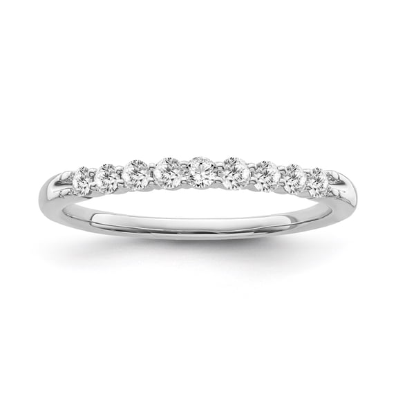 Araiya Fine Jewelry 925 Sterling Silver Round-shape Lab Grown Diamond Wedding Band Ring ( 1/2 cttw, D-F Color, VS Clarity) Size 6.5