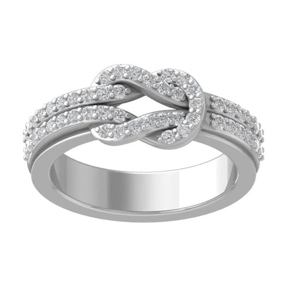 Araiya Fine Jewelry 925 Sterling Silver Round-shape Lab Grown Diamond Wedding Band Ring ( 1/2 cttw, D-F Color, VS Clarity) Size 6