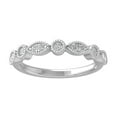 thumbnail image 1 of Araiya Fine Jewelry 925 Sterling Silver Round-shape Lab Grown Diamond Wedding Band Ring ( 1/4 cttw, D-F Color, VS Clarity) Size 10, 1 of 4