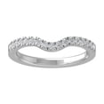 thumbnail image 1 of Araiya Fine Jewelry 925 Sterling Silver Round-shape Lab Grown Diamond Wedding Band Ring ( 1/4 cttw, D-F Color, VS Clarity) Size 10, 1 of 4