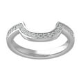 thumbnail image 1 of Araiya Fine Jewelry 925 Sterling Silver Round-shape Lab Grown Diamond Wedding Band Ring ( 1/4 cttw, D-F Color, VS Clarity) Size 7.5, 1 of 4