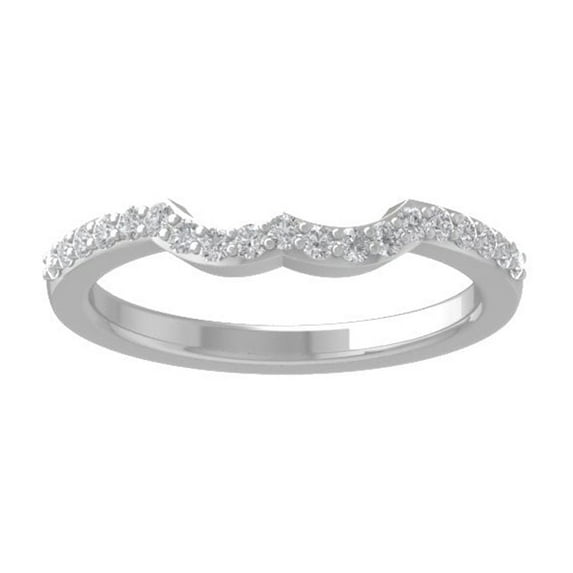 Araiya Fine Jewelry 925 Sterling Silver Round-shape Lab Grown Diamond Wedding Band Ring ( 1/4 cttw, D-F Color, VS Clarity) Size 8.5