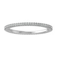 thumbnail image 1 of Araiya Fine Jewelry 925 Sterling Silver Round-shape Lab Grown Diamond Wedding Band Ring ( 1/5 cttw, D-F Color, VS Clarity) Size 8, 1 of 4