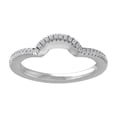 thumbnail image 1 of Araiya Fine Jewelry 925 Sterling Silver Round-shape Lab Grown Diamond Wedding Band Ring ( 1/8 cttw, D-F Color, VS Clarity) Size 5.5, 1 of 4
