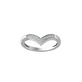 thumbnail image 1 of Araiya Fine Jewelry 10K White Gold Round-shape Lab Grown Diamond Anniversary Ring ( 1/10 cttw, D-F Color, VS Clarity) Size 8.5, 1 of 5