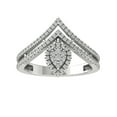 thumbnail image 1 of Araiya Fine Jewelry Gift For Mothers Day 10K White Gold Round-shape Lab Grown Diamond Cluster Engagement Ring ( 1/3 cttw, D-F Color, VS Clarity) Size 9, 1 of 4
