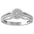 thumbnail image 1 of Araiya Fine Jewelry 10K White Gold Round-shape Lab Grown Diamond Cluster Engagement Ring ( 1/5 cttw, D-F Color, VS Clarity) Size 9, 1 of 4