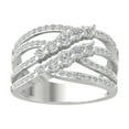 thumbnail image 1 of Araiya Fine Jewelry 10K White Gold Round-shape Lab Grown Diamond Fashion Band Ring ( 1 cttw, D-F Color, VS Clarity) Size 6, 1 of 4