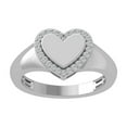 thumbnail image 1 of Araiya Fine Jewelry 10K White Gold Round-shape Lab Grown Diamond Heart Engagement Ring ( 1/6 cttw, D-F Color, VS Clarity) Size 7, 1 of 4
