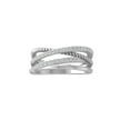thumbnail image 1 of Araiya Fine Jewelry Gift For Mothers Day 10K White Gold Round-shape Lab Grown Diamond Rope Band Ring ( 1/3 cttw, D-F Color, VS Clarity) Size 6.5, 1 of 4