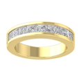 thumbnail image 1 of Araiya Fine Jewelry Gift For Mothers Day 10K Yellow Gold Princess-shape Lab Grown Diamond Wedding Band Ring ( 1 1/2 cttw, D-F Color, VS Clarity) Size 7, 1 of 5