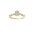 thumbnail image 1 of Araiya Fine Jewelry Gift For Mothers Day 10K Yellow Gold Round-shape Lab Grown Diamond Cluster Engagement Ring ( 1/3 cttw, D-F Color, VS Clarity) Size 9, 1 of 4
