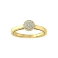 thumbnail image 1 of Araiya Fine Jewelry 10K Yellow Gold Round-shape Lab Grown Diamond Cluster Engagement Ring ( 1/5 cttw, D-F Color, VS Clarity) Size 7.5, 1 of 4