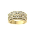 thumbnail image 1 of Araiya Fine Jewelry 10K Yellow Gold Round-shape Lab Grown Diamond Fashion Band Ring ( 1 1/2 cttw, D-F Color, VS Clarity) Size 5.5, 1 of 5