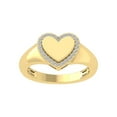 thumbnail image 1 of Araiya Fine Jewelry 10K Yellow Gold Round-shape Lab Grown Diamond Heart Engagement Ring ( 1/6 cttw, D-F Color, VS Clarity) Size 9, 1 of 4