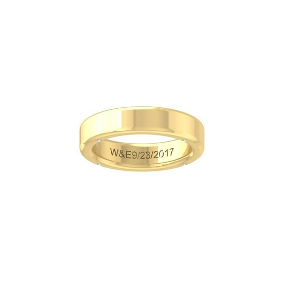 Araiya Fine Jewelry 10K Yellow Gold Round-shape Lab Grown Diamond Wedding Band Ring ( 1/20 cttw, D-F Color, VS Clarity) Size 6