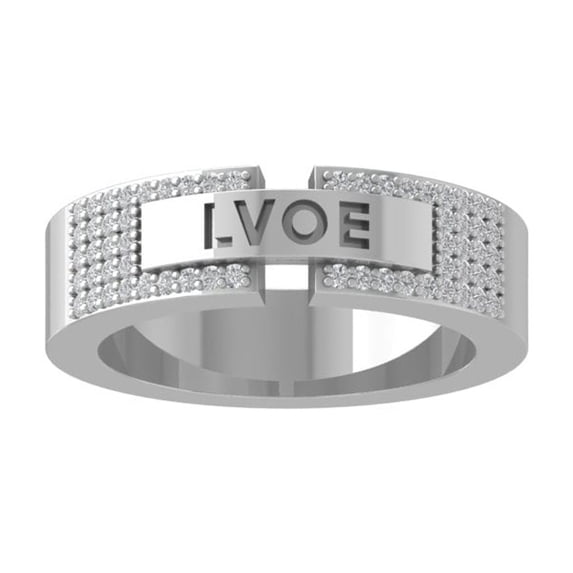 Araiya Fine Jewelry 14K White Gold Round-shape Lab Grown Diamond Anniversary Ring ( 1/4 cttw, D-F Color, VS Clarity) Size 8.5
