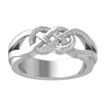 thumbnail image 1 of Araiya Fine Jewelry 14K White Gold Round-shape Lab Grown Diamond Anniversary Ring ( 1/5 cttw, D-F Color, VS Clarity) Size 8, 1 of 5