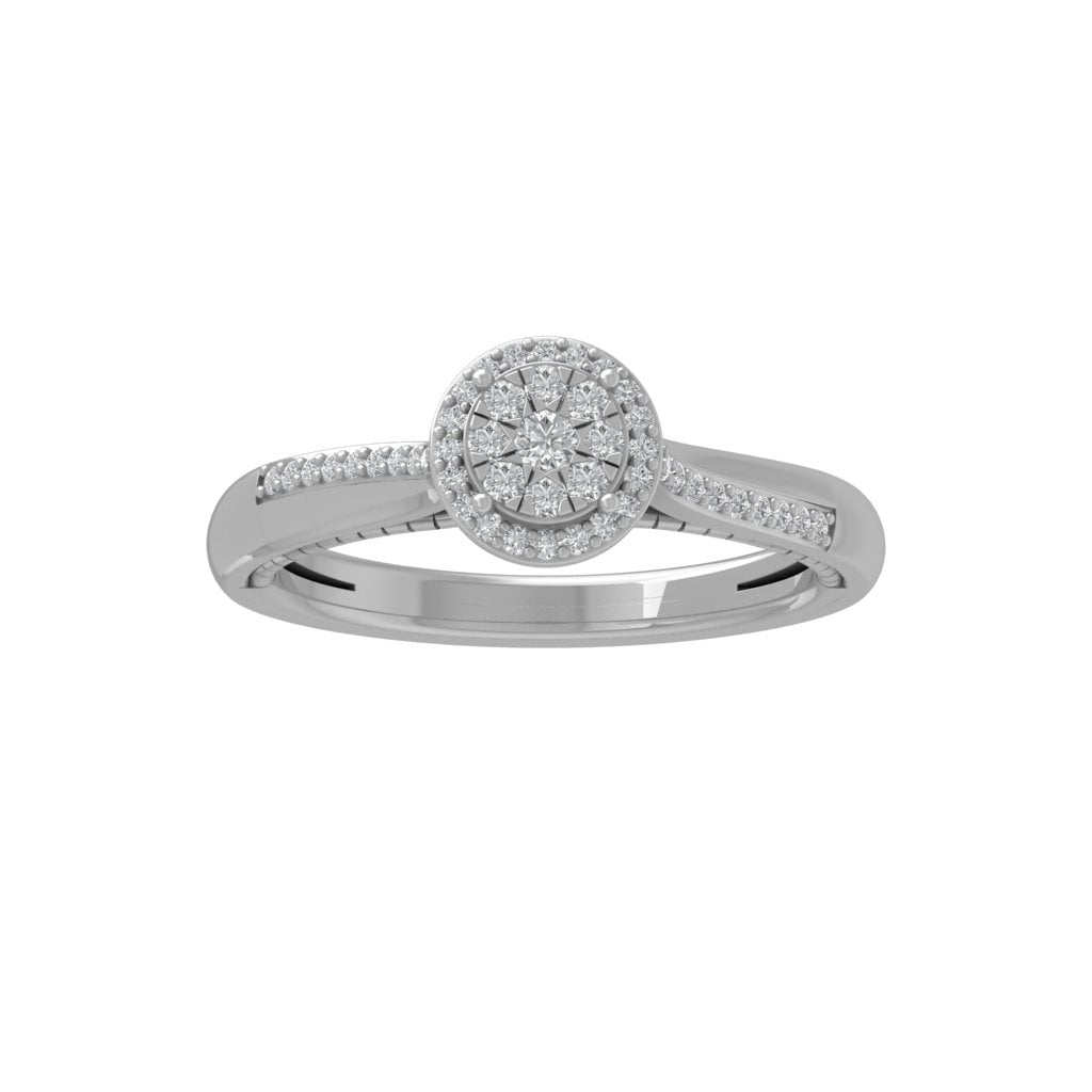 Araiya Fine Jewelry 14k White Gold Round Shape Lab Grown Diamond