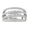 thumbnail image 1 of Araiya Fine Jewelry 14K White Gold Round-shape Lab Grown Diamond Fashion Band Ring ( 3/4 cttw, D-F Color, VS Clarity) Size 6.5, 1 of 4