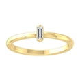 thumbnail image 1 of Araiya Fine Jewelry 14K Yellow Gold Baguette-shape Lab Grown Diamond Solitaire Engagement Ring ( 1/10 cttw, D-F Color, VS Clarity) Size 7.5, 1 of 5