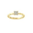 thumbnail image 1 of Araiya Fine Jewelry 14K Yellow Gold Princess and Round shape Lab Grown Diamond Promise Ring ( 1/6 cttw, D-F Color, VS Clarity) Size 7, 1 of 4