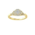 thumbnail image 1 of Araiya Fine Jewelry 14K Yellow Gold Round-shape Lab Grown Diamond Cluster Engagement Ring ( 1/2 cttw, D-F Color, VS Clarity) Size 6.5, 1 of 4