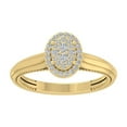 thumbnail image 1 of Araiya Fine Jewelry 14K Yellow Gold Round-shape Lab Grown Diamond Cluster Engagement Ring ( 1/5 cttw, D-F Color, VS Clarity) Size 7, 1 of 5