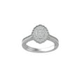 thumbnail image 1 of Araiya Fine Jewelry 925 Sterling Silver Round-shape Lab Grown Diamond Cluster Engagement Ring ( 1/2 cttw, D-F Color, VS Clarity) Size 5, 1 of 4