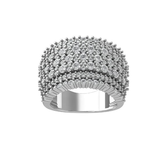 Araiya Fine Jewelry 925 Sterling Silver Round-shape Lab Grown Diamond Fashion Band Ring ( 2 1/2 cttw, D-F Color, VS Clarity) Size 7.5