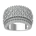 thumbnail image 1 of Araiya Fine Jewelry 925 Sterling Silver Round-shape Lab Grown Diamond Fashion Band Ring ( 2 1/2 cttw, D-F Color, VS Clarity) Size 9.5, 1 of 4