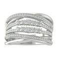 thumbnail image 1 of Araiya Fine Jewelry 925 Sterling Silver Round-shape Lab Grown Diamond Fashion Band Ring ( 3/4 cttw, D-F Color, VS Clarity) Size 9.5, 1 of 4