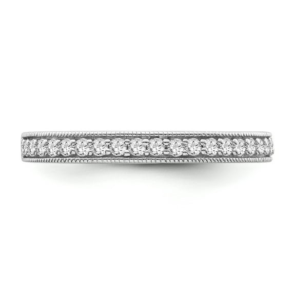 Araiya Fine Jewelry 925 Sterling Silver Round-shape Lab Grown Diamond Wedding Band Ring ( 1/4 cttw, D-F Color, VS Clarity) Size 7