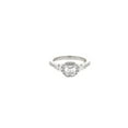 thumbnail image 1 of Araiya Fine Jewelry Sterling Silver Ascher, Pear and Round-shape Lab Grown Diamond solitaire Engagement Ring (1 1/2 Cttw, D-F Color, VS1 Clarity) Size 8.5, 1 of 1