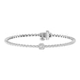 thumbnail image 1 of Araiya Fine Jewelry Sterling Silver Ascher and Round-Shape Lab Grown Diamond Tennis Bracelet for Women (1 1/2 cttw, D-F Color, VS1 Clarity) 7inch, 1 of 6