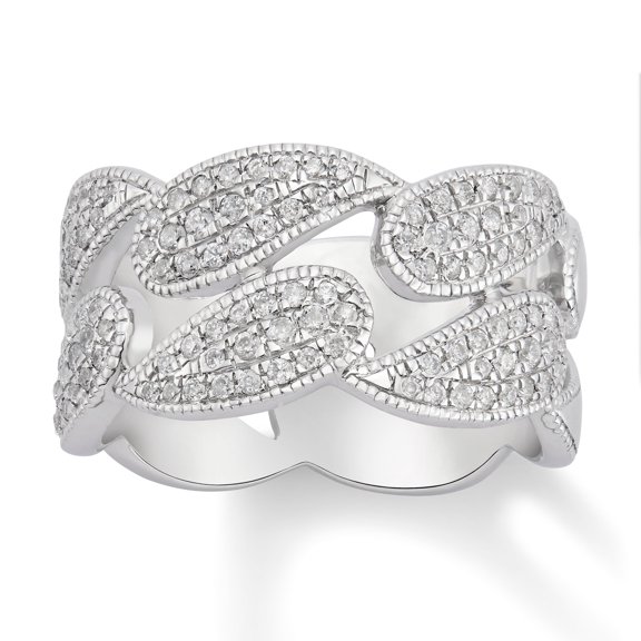 Araiya Fine Jewelry Sterling Silver Diamond Band Ring (1/2 cttw, I-J Color, I2-I3 Clarity), Size 7