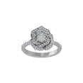 thumbnail image 1 of Araiya Fine Jewelry Sterling Silver Lab-Grown Diamond Anniversary Ring (1/2 cttw, D-F Color, VS Clarity) Size 8, 1 of 5
