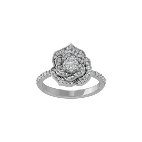 Araiya Fine Jewelry Sterling Silver Lab-Grown Diamond Anniversary Ring (1/2 cttw, D-F Color, VS Clarity) Size 8