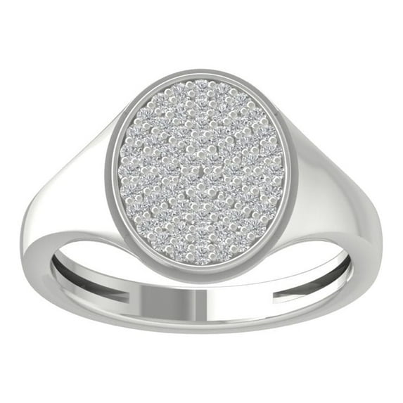 Araiya Fine Jewelry Sterling Silver Lab-Grown Diamond Anniversary Ring (1/45 cttw, D-F Color, VS Clarity) Size 5.5