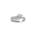 thumbnail image 1 of Araiya Fine Jewelry Sterling Silver Pear and Round-shape Diamond Wedding Band Ring (3/4 Cttw, I-J Color, I2-I3 Clarity) Size 6, 1 of 6
