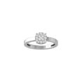 thumbnail image 1 of Araiya Fine Jewelry Sterling Silver Round-shape Lab Grown Diamond Cluster Ring (1/4 Cttw, D-F Color, VS1 Clarity) Size 8, 1 of 6