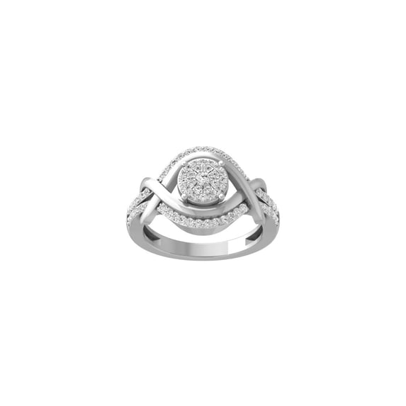 Araiya Fine Jewelry Sterling Silver Round-shape Lab Grown Diamond Wedding Band Ring (1/2 Cttw, D-F Color, VS1 Clarity) Size 10