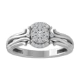 thumbnail image 1 of Araiya Fine Jewelry10K White Gold Diamond Composite Cluster Ring (1/5 cttw, I-J Color, I2-I3 Clarity) Size 7.5, 1 of 5