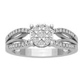 thumbnail image 1 of Araiya Sterling Silver Cluster Diamond Ring (3/8 cttw, I-J Color, I2-I3 Clarity), Size 8.5, 1 of 1