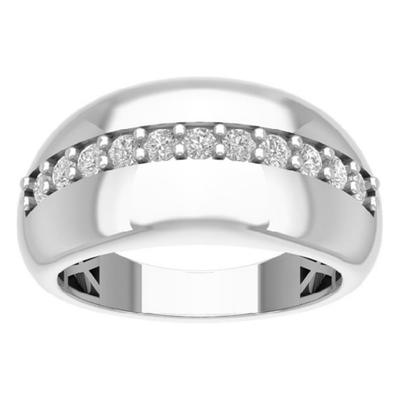 Araiya Sterling Silver Diamond Band Ring (1/2 cttw, I-J Color, I2-I3 Clarity), Size 6