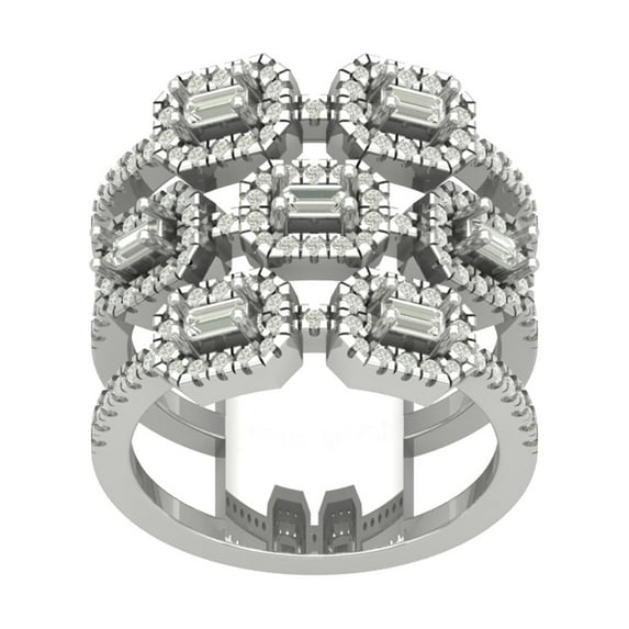 Araiya Sterling Silver Diamond Band Ring (1 cttw, I-J Color, I2-I3 Clarity), Size 5.5