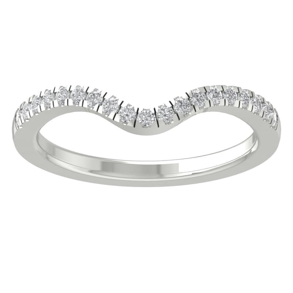 Araiya Sterling Silver Diamond Band Ring for Women (1/4 cttw, I-J Color, I2-I3 Clarity), Size 9.5