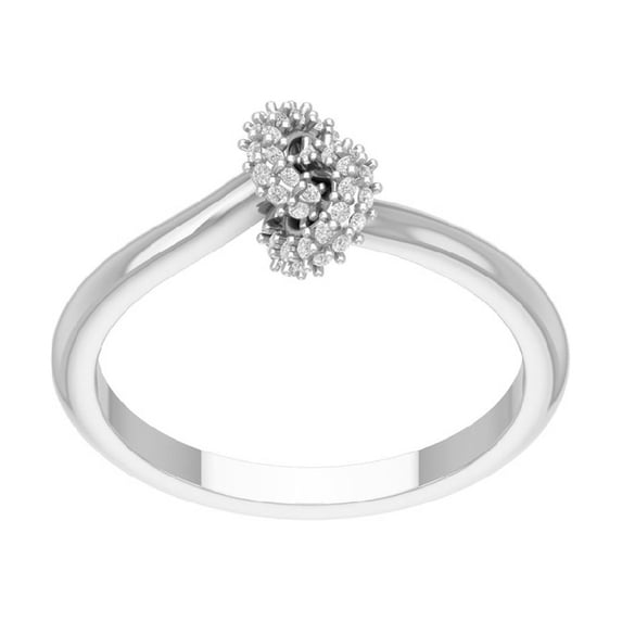 Araiya Sterling Silver Diamond Band Ring for Women (1/6 cttw, I-J Color, I2-I3 Clarity), Size 8
