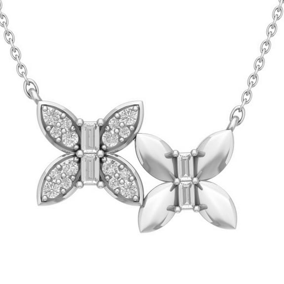 Araiya Sterling Silver Diamond Butterfly Pendant Necklace (1/3 cttw, I-J Color, I2-I3 Clarity), 18"